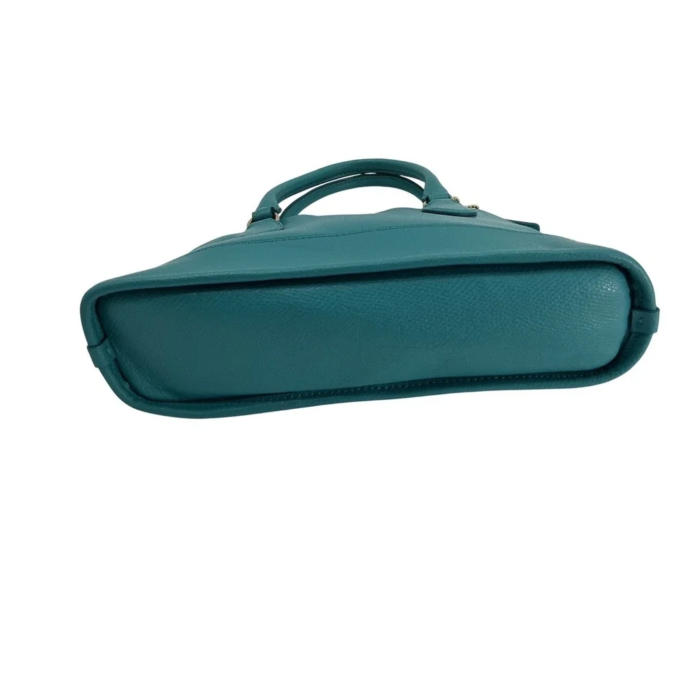 Coach Teal Pebbled Leather‎ Dome Satchel | Excellent Condition